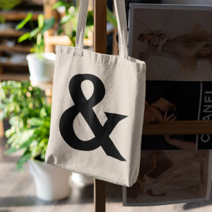 Bolsa Tote Ampersand   E Símbolo Simples Minimalista Moderno