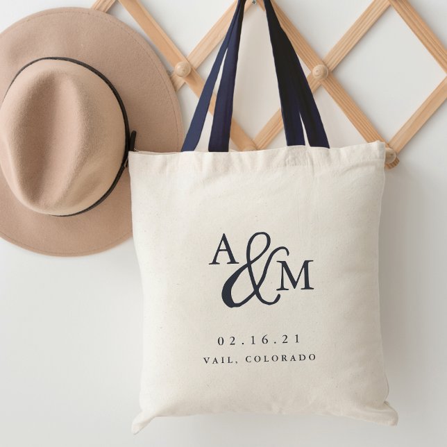 Bolsa Tote Ampersand Monograma Wedding Welcome (Criador carregado)