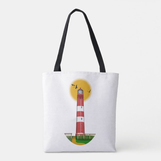 Bolsa Tote Amrum Lighthouse Alemanha (Verso)