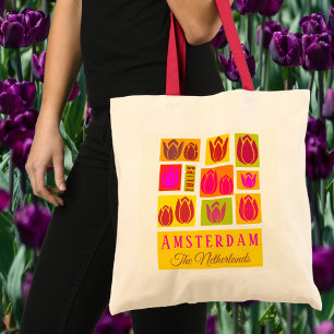 Bolsa Tote Amsterdam Tulips Países Baixos Holanda