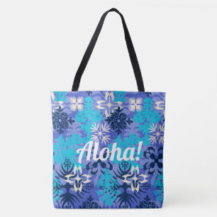 Bolsa Tote Anahola Bay Havaiana Abstrato Floral Peri