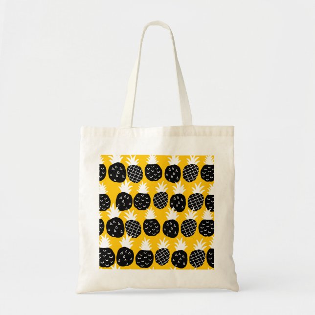 Bolsa Tote Ananás preto (Frente)