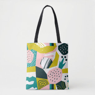Bolsa Tote Ananases desenhados à mão e diferentes formas, m