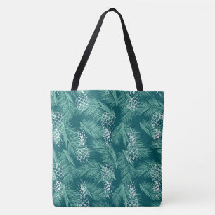 Bolsa Tote Ananases em Teal