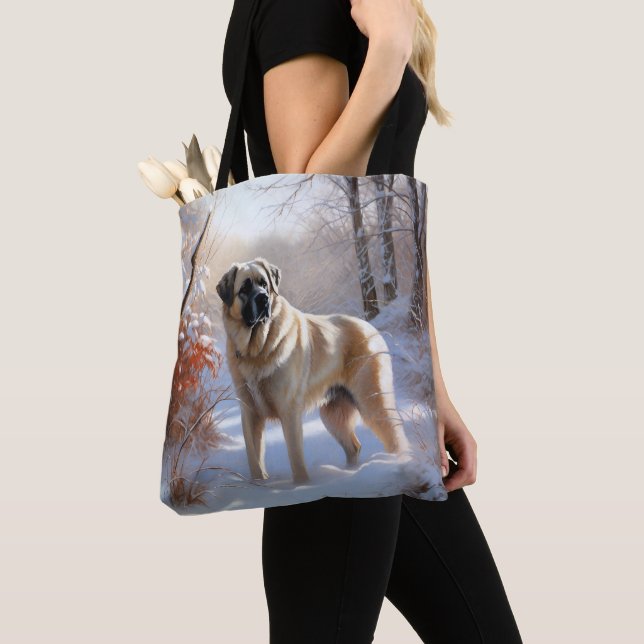 Bolsa Tote Anatólia Shepherd Deixou nevar o Natal (Close Up)