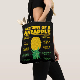 Bolsa Tote Anatomia De Abacaxi Engraçado Abata Legal