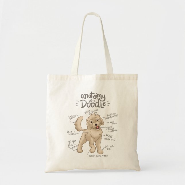 Bolsa Tote Anatomia de um Cachorro de Dodle (Frente)