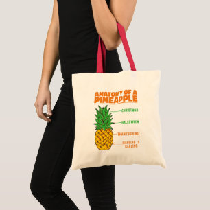 Bolsa Tote Anatomia De Uma Família De Feriados De Abacaxi Leg
