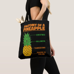Bolsa Tote Anatomia De Uma Família De Feriados De Abacaxi Leg