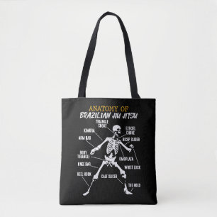 Bolsa Tote Anatomia do esqueleto da luta de Jiu Jitsu