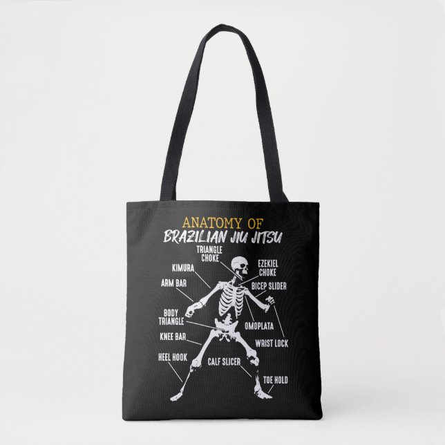 Bolsa Tote Anatomia do esqueleto da luta de Jiu Jitsu (Frente)