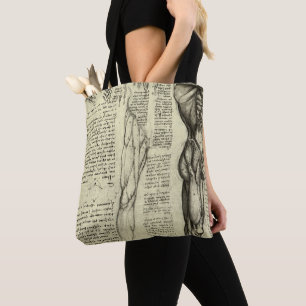 Bolsa Tote Anatomia Humana Masculina de Leonardo da Vinci Mús