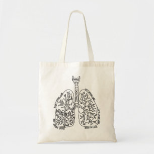 Bolsa Tote Anatomia pulmonóloga Fibrose Cística Asma