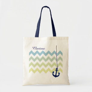 Bolsa Tote âncora azul marinho personalizada