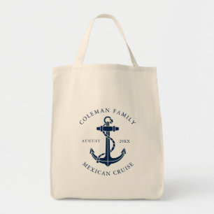 Bolsa Tote Âncora de Barco Náutico Família Cruzeiro Oceano Pe