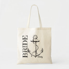 Bolsa Tote Âncora de desenho nobre com monograma | Tote Bag