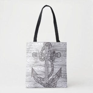Bolsa Tote Âncora do estilo e corda 2