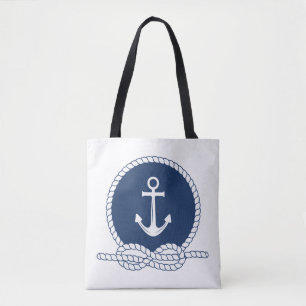 Bolsa Tote Âncora e corda à moda
