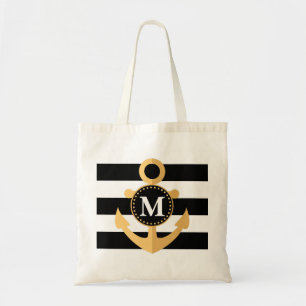 Bolsa Tote Âncora e listras
