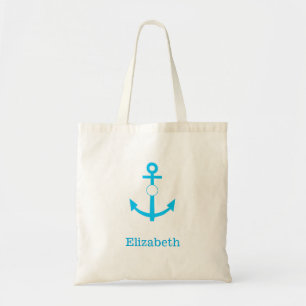Bolsa Tote Âncora náutica monograma conhecido personalizado