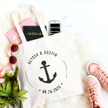 Bolsa Tote Ancoragem Náutica EDITABLE COLOR Weding Favor Bols<br><div class="desc">Uma bolsa de tote personalizada e adorável que é na moda e funcional. Cor totalmente editável,  incluindo a cor do coração. Design © Berry Berry Sweet. Visite nosso site www.berryberrysweet.com para ver os itens correspondentes e mais designs na moda.</div>