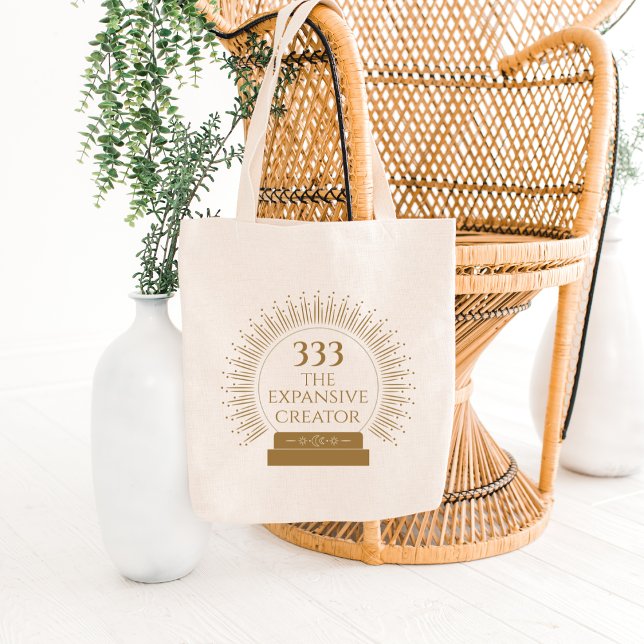 Bolsa Tote Angel Numbers 333 The Expansive Creator (Angel Number 333 The Expansive Creator Tote Bag for the Spiritual Baddi.)