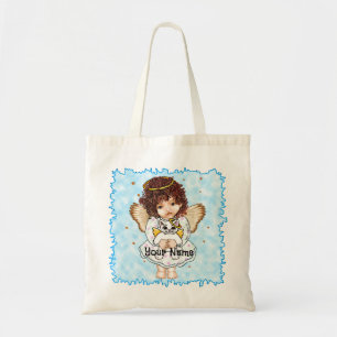 Bolsa Tote Angel Segurando Gato Tote Bag