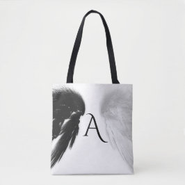 Bolsa Tote ANGEL WINGS Monograma Preto + Branco
