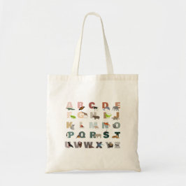 Bolsa Tote Animais Cutados do Alfabeto ABC