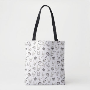 Bolsa Tote Animais da floresta berçário minimalista Neutro fo