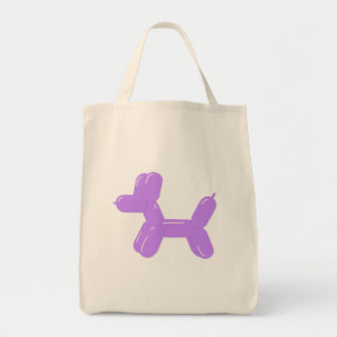 Bolsa Tote Animais de balões de cão roxo