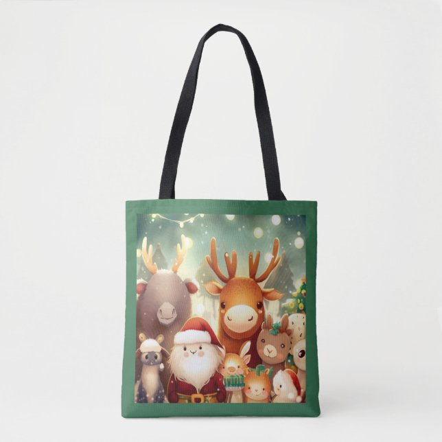 Bolsa Tote Animais de Natal 8 (Frente)