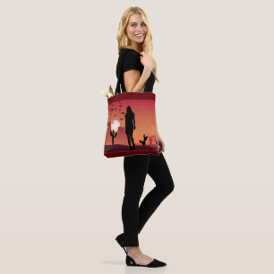 Bolsa Tote animais do deserto silhueta arte natural