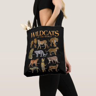 Bolsa Tote Animais Felinos Selvagens do Mundo Educativo Anima