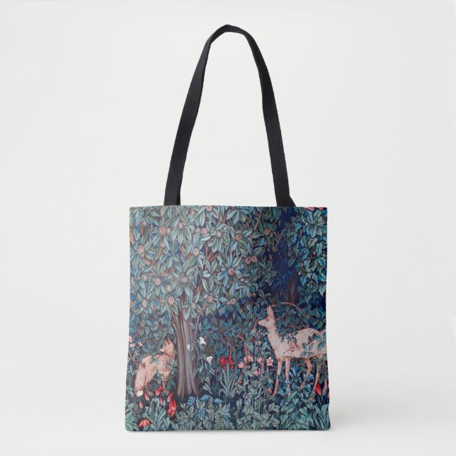 Bolsa Tote Animais na Floresta, William Morris (Frente)