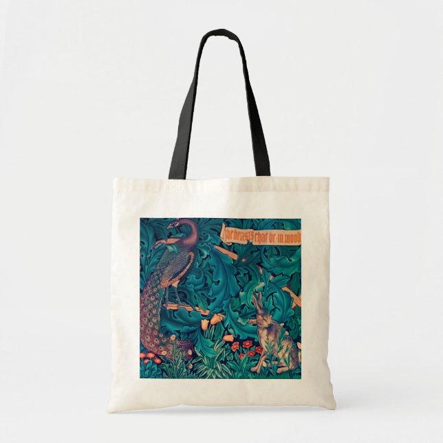 Bolsa Tote Animais na Floresta, William Morris (Frente)