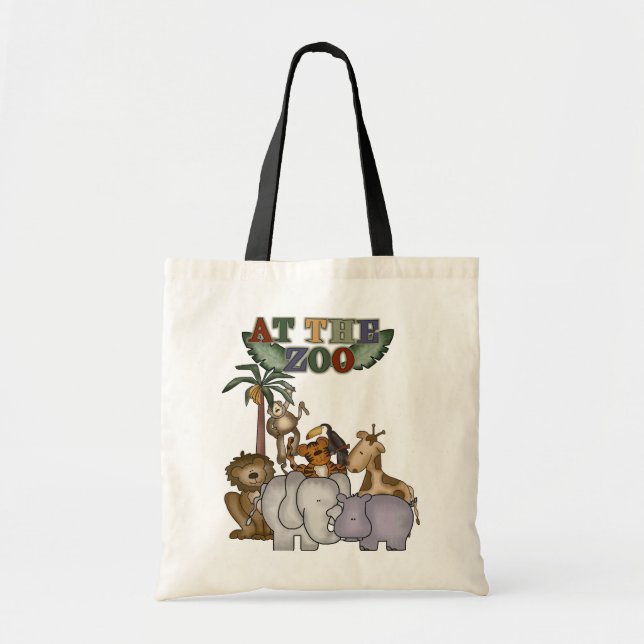 Bolsa Tote Animais no camiseta e nos presentes do jardim (Frente)