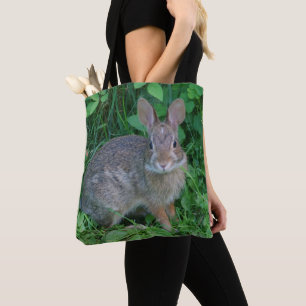 Bolsa Tote Animais Selvagens de Coelho Castanho Cinto