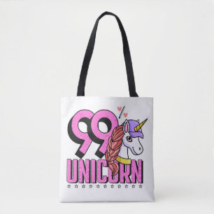Bolsa Tote Animal engraçado e bonito com chapéu 99% Unicórnio