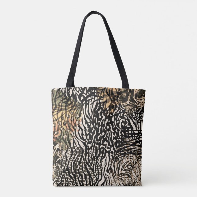 Bolsa Tote Animal print zebra modern Luxury (Verso)