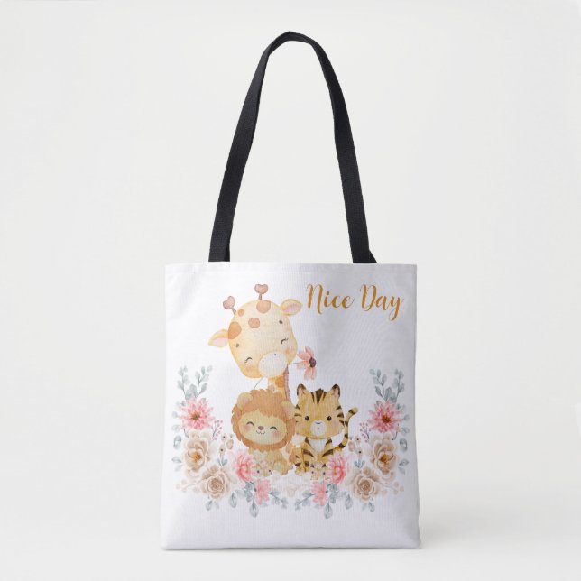 Bolsa Tote Animal Selvagem Fofo (Frente)