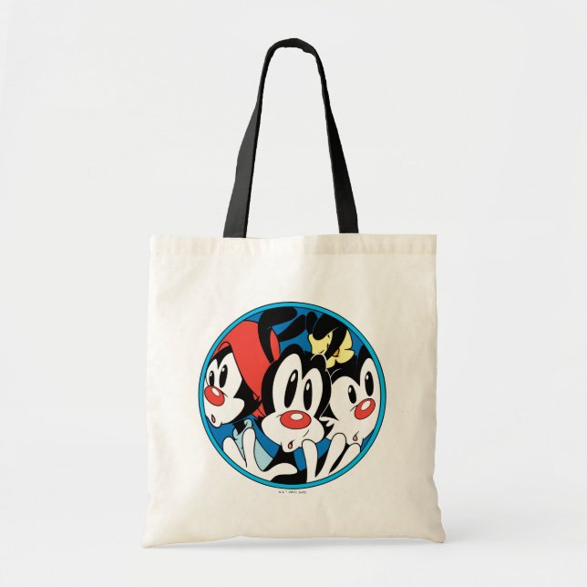 Bolsa Tote Animaniacs | Gráfico do círculo dos irmãos Warner (Frente)