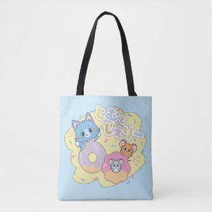 Bolsa Tote Anime as Delícias da Rosquinha com Tom, Jerry e Tu