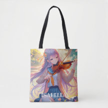 Anime Girl tocando violino personalizado
