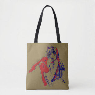 Bolsa Tote Anime Kawaii, Manga Americana Neko Catgirl