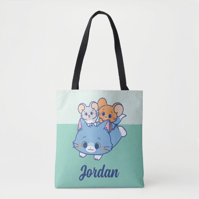 Bolsa Tote Anime Tom, Jerry e Tuffy (Frente)