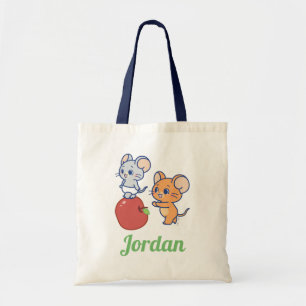 Bolsa Tote Anime Tuffy e Jerry Apple Rolling