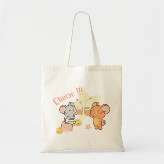 Bolsa Tote Anime Tuffy e Jerry Cheers para Queijo (Frente)