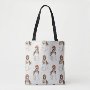 Bolsa Tote Anime Weeb Girl Manga Pattern Design