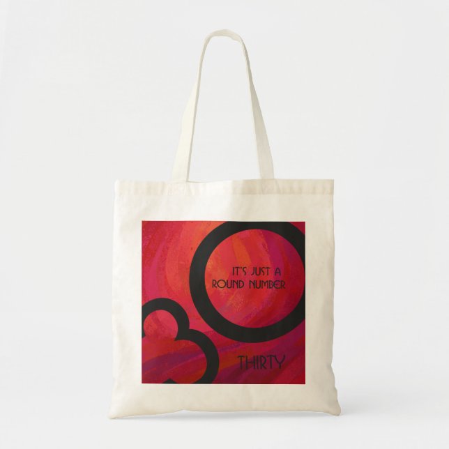 Bolsa Tote Aniversário da Década Vermelha 30 (Frente)